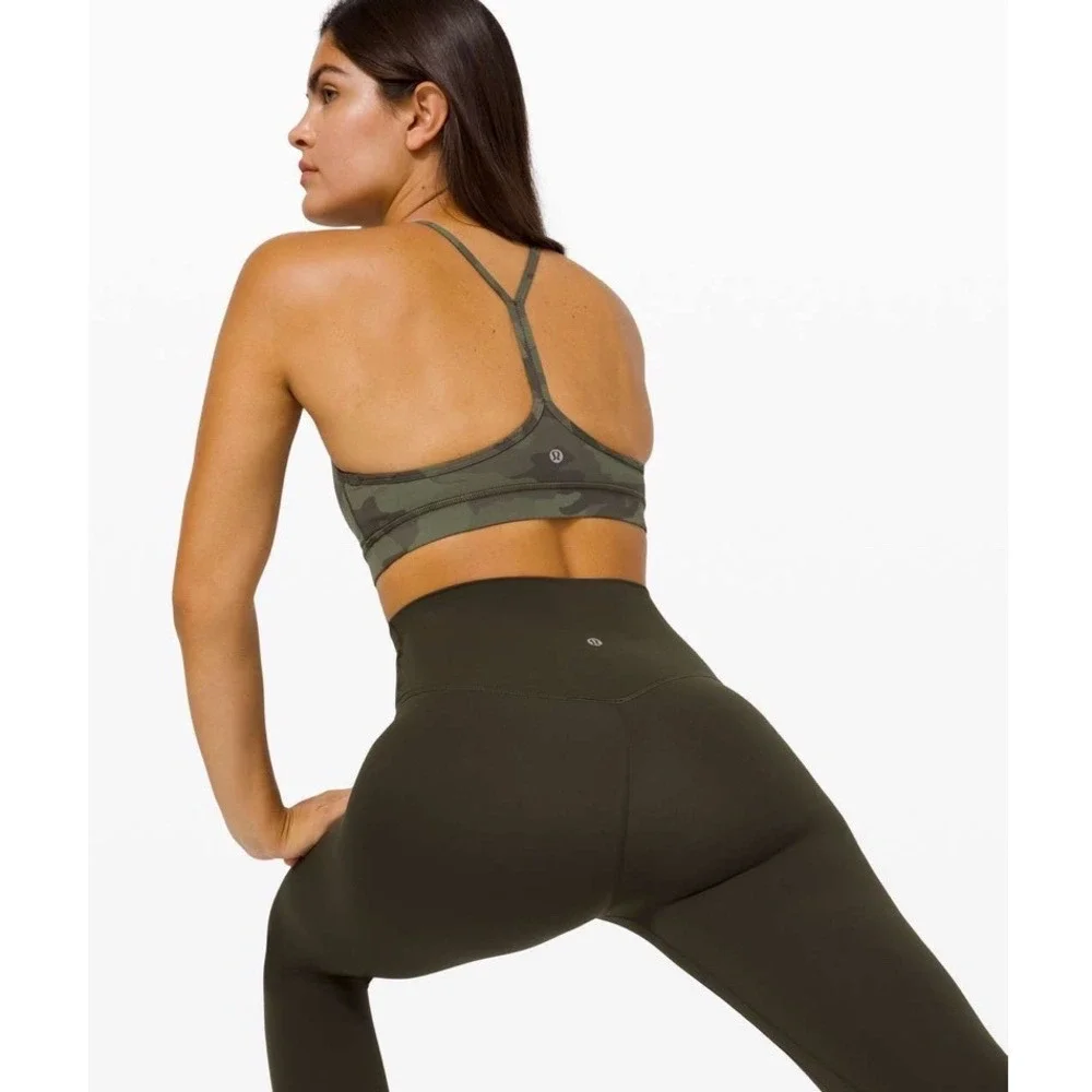 Dark Olive Lululemon Align High-Rise Crop 21